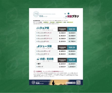 お店の魅力を引き出すメニュー表を制作します 両面でも、どんなサイズでも一律2,000円・修正無制限！ イメージ2