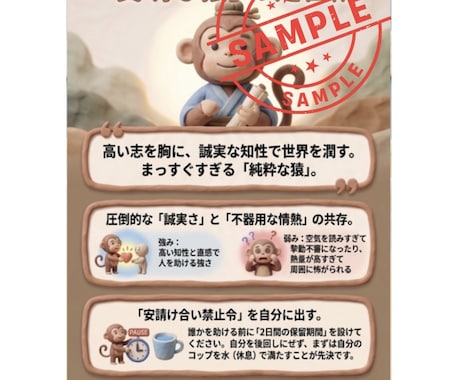 干支×数秘で可愛い資質図鑑イラスト画像を作成します 自分の心の声を聞こう　ご家族や友人へのプレゼントにも大好評 イメージ2