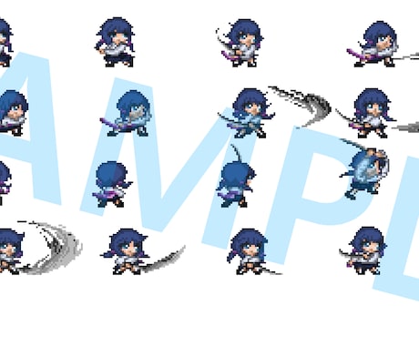 ゲーム用のドット絵アニメーションを制作します 可愛くてカッコいい！ユニークでスピード感のあるドット絵です！ イメージ2