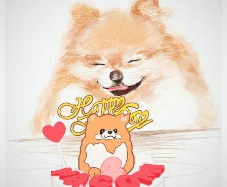 動物のシンプルなラインアート描きます イメージ1