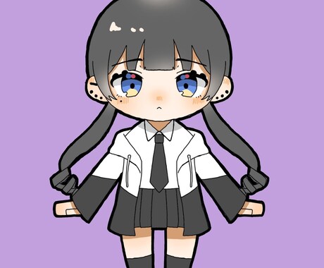 地雷系アイコンイラスト描きます 地雷系ピアスのミニキャラ描きます イメージ1