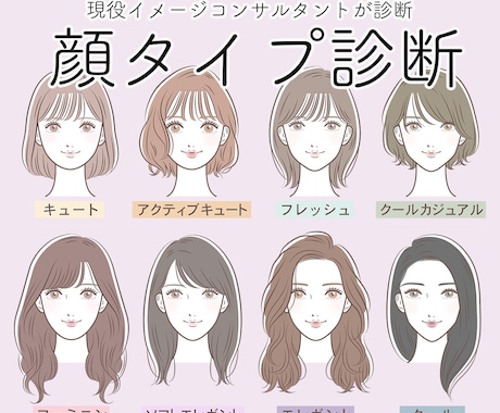 現役イメージコンサルタントが診断します 対面と同じ診断方法です！セカンドオピニオンにも イメージ1