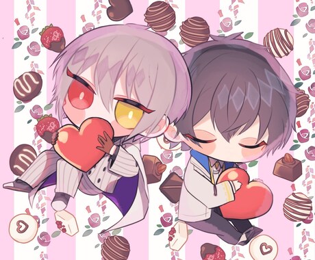希望のSD.ミニキャラ絵を描きます アイコンなどにも使える可愛らしい絵柄 イメージ2