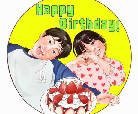 今にも動き出しそうな可愛い似顔絵（にがおえ描きます 公認似顔絵師minaritsuです！心を込めて作成します！ イメージ2