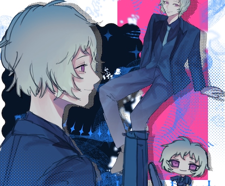 ｻﾝﾌﾟﾙ限定価格★詰め込み簡易イラスト描きます 単色・モノクロ・男女カプ割引中!! イメージ2