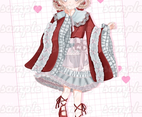 あなたの立ち絵を和ロリータ風にアレンジします ♡ SNS使用、商標利用OK！お気軽にお問い合わせください⟡ イメージ1