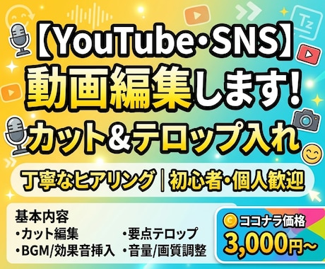 動画のカットやテロップ入れ、丁寧に編集します ⁠【初心者歓迎】丁寧なヒアリングで理想の動画に仕上げます⁠ イメージ1