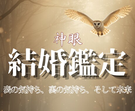 魂で結ばれし運命の結婚縁と未来の流れを霊視します このまま独りかも…その不安を神眼で探り幸せを手繰り寄せます イメージ1