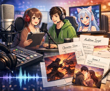 ボイスサンプル／シチュエーション台本作成手伝います 声のや表現幅を最大限活かせるよう、企画段階からすり合わせOK イメージ1