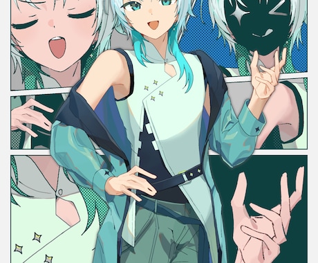 キャラデザ★ IRIAM★表情豊かな立ち絵ます ちびキャラセット割あります！ご相談承ります！ イメージ2