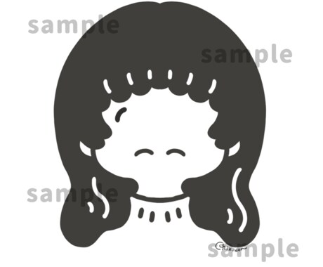ゆるくてシンプルな線画のイラストを描きます SNSアイコンをかわいいイラストにしてみませんか？ イメージ2