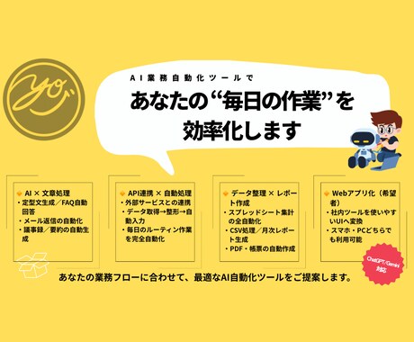 AI×業務改善の診断・相談を承ります AI導入の相談・診断を行います イメージ2