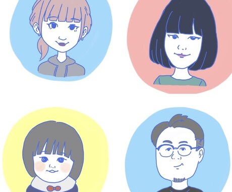 可愛い似顔絵アイコンお描きします オリジナルの似顔絵アイコンが欲しい方へ イメージ1