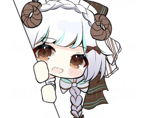 ヘッダーやアイコンに使用できます ひょっこりとかわいくて癒される量産イラストです イメージ2