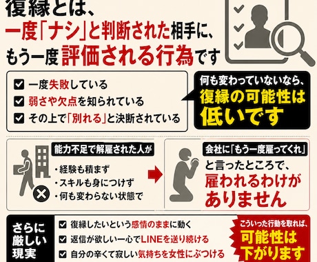 復縁とは何か 現実を直視を手伝います 他人はコントロールできない。変えられるのは、自分だけ。 イメージ2