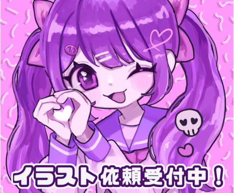 1週間で納品可能！1枚1枚心を込めてお描きします SNSで目を引くかわいい厚塗り風イラストはいかがですか？ イメージ1