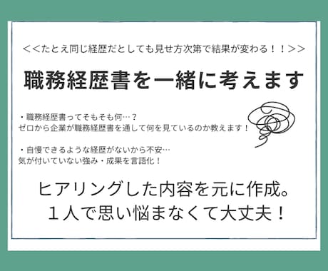 来月までの特別価格！職務経歴書/履歴書の作成します 簡単なヒアリング◎経験豊富なキャリアコンサルタントが作成代行 イメージ2
