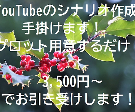 YouTubeのシナリオ台本作成します プロットを用意するだけで手掛けます！！ イメージ1