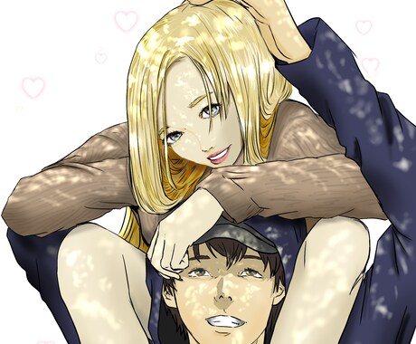 SNSでのアイコンを描きます 似顔絵からアニメキャラのオリジナル構図 イメージ2