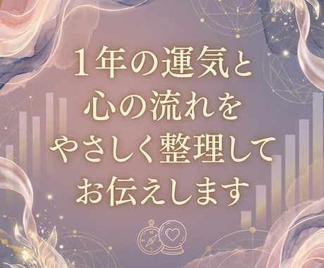 統計モデリング×深層心理で一年を鑑定しまます 数字は嘘をつかない。感覚ではなく、傾向で読む一年。 イメージ1
