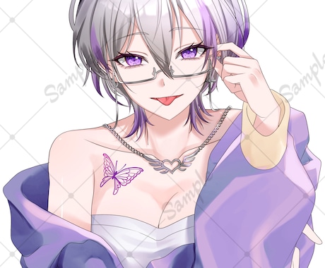 SNS用アイコン、立ち絵、一枚絵描きます 透明感のあるキラキラなイラストが得意です！ イメージ2