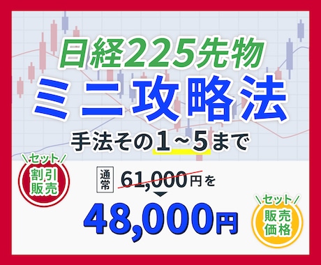 日経225手法その1～5までのセット販売となります ５つの本編 + ３つのオプション = PDF８つの濃い内容 イメージ1