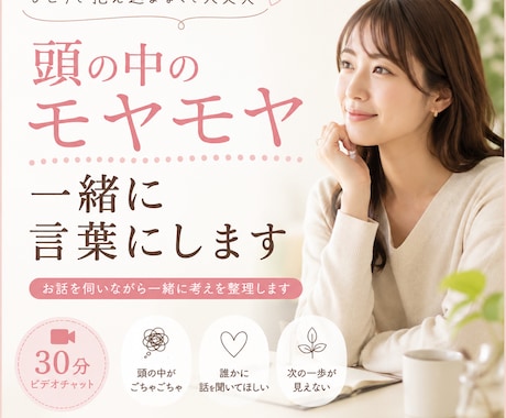 モヤモヤした気持ちを一緒に整理します 頭の中のごちゃごちゃを言葉にしてスッキリしませんか？ イメージ1