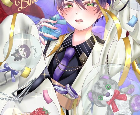 夢かわいい女の子、男の子描きます 夢可愛いキラキラしたイラストが得意です！ イメージ1