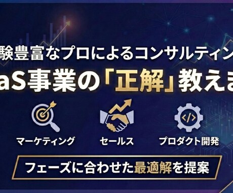 SaaS事業の相談｜全方位コンサル支援します 集客/営業/開発の優先順位を整理し最短距離で事業成長を支援 イメージ1