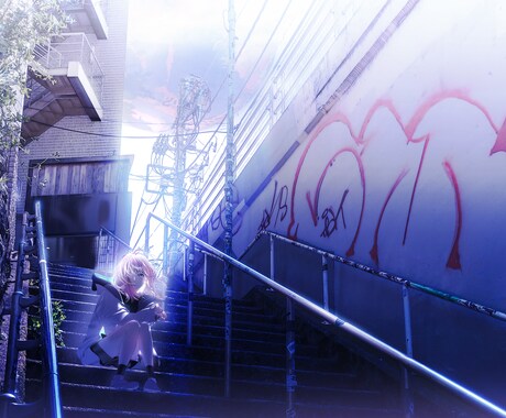 個人様用／アニメ風のイラストを1枚制作します キャラクター＋背景も可能です。動画サムネイルにもどうぞ☺️ イメージ2
