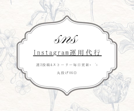 インスタの運用代行を行います 画像制作込み価格！丸投げOK◎週2投稿◎ イメージ1