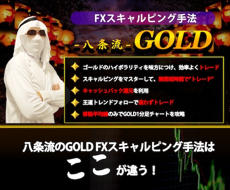 GOLD FX1分足スキャルピング手法教えます ゴールドのボラと短期を活かしたトレード！王道トレンドフォロー