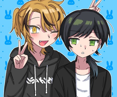 オリジナル、GL、BL、コンビ絵等の２人絵描きます 2名のイラストか、単体イラストを２枚お描きします！ イメージ2