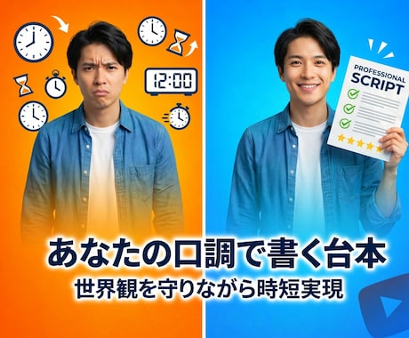 あなたのYouTubeの台本作成をします YouTube運営を続けたいけど、台本を作るのがつらい人必見 イメージ1
