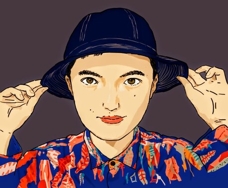 リアル寄り、ややマンガ調の似顔絵描きます 線画をベースに明るい着色でさっぱりした絵に仕上げます イメージ1