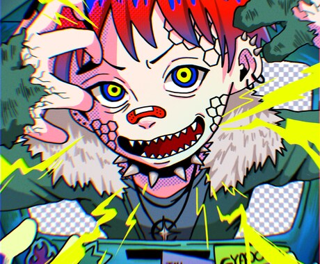 ポップ画風な1枚絵を描きます 鮮やかな色合いと勢いのある構成で誰よりも目立つ1枚に イメージ2