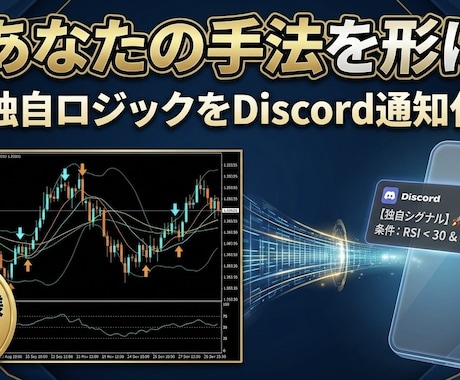 あなたの手法をDiscord通知化します MQL4 開発複雑な条件もOK Discord通知の実装代行 イメージ1