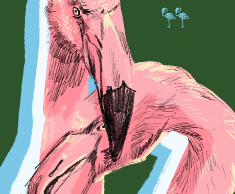 雑なイラスト描きます クロスハッチングでガリガリ描いてグラフィックと色で仕上げます イメージ2