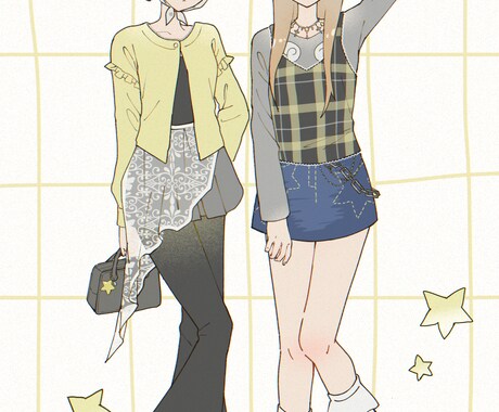 ゆるふわ・ガーリーな女の子イラストお描きします 1枚絵アイコンにも！ゆるくて優しい、等身大の女の子が得意です イメージ2