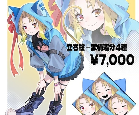 立ち絵描きます TRPG用、動画用、うちの子かわいい用など イメージ2