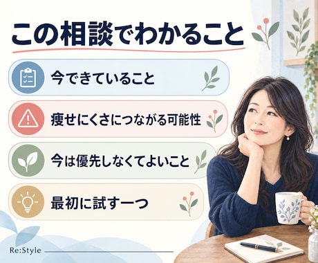 50代の痩せにくさを管理栄養士が整理します イメージ1