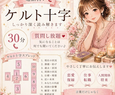 今の流れを読み解き最適な行動をお伝えします 恋愛・仕事・人間関係・将来など幅広くご相談いただけます イメージ1