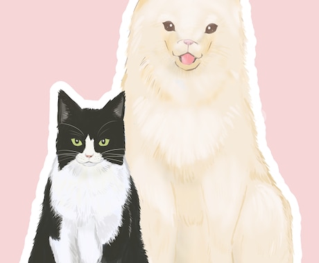 ペット・動物のイラスト描きます 資料写真や特徴に合わせてペットのイラストを可愛く描きます！ イメージ1