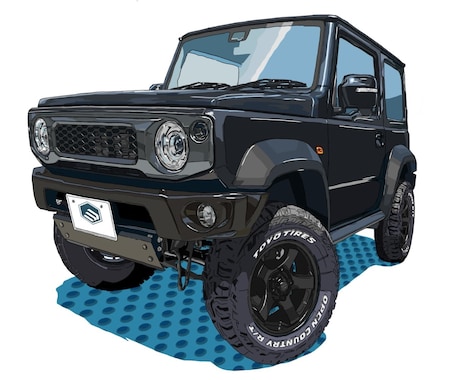 お車のイラストを作成いたします ちょいデフォルメ、ちょいリアル イメージ1