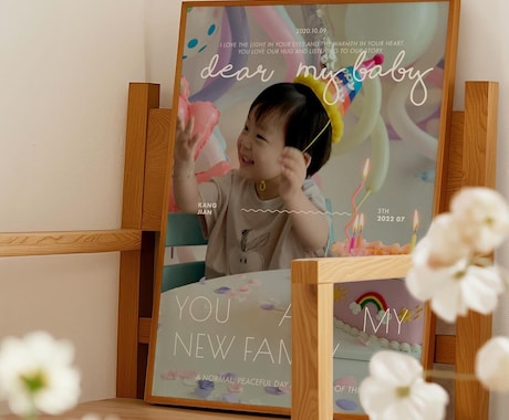 お子さんやペットのバースデーボード作ります 一生思い出に残るプレゼント！ペットや恋人の写真もOK！ イメージ2