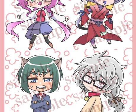 デフォルメ・ミニキャラ描きます 立ち絵、アイコン、サムネイラスト等に！ イメージ2