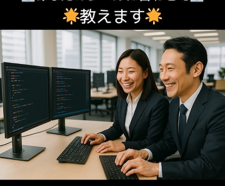 誰でも大丈夫！最新のプログラミングを教えます 独学する自信がない方にマンツーマンで優しく一緒に授業します イメージ1
