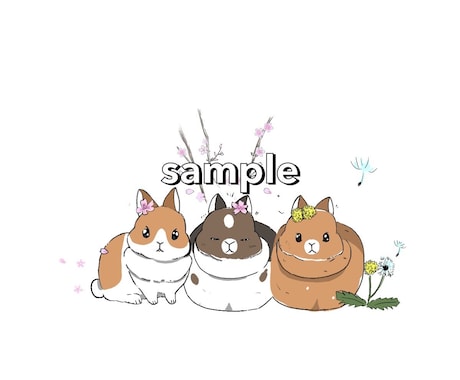 かわいいうさぎのイラスト♡描きます ぜひペットのかわいいうさちゃんをイラストで残しませんか？ イメージ2