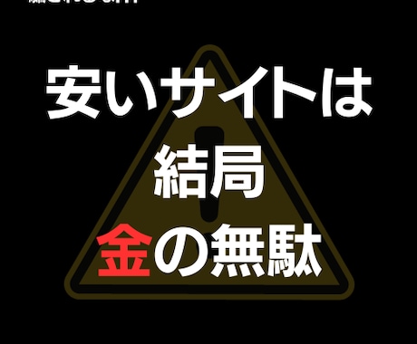 結果に繋がるようなWebサイトを作ります 安くて情報の少ないサイトは、お金を溝に捨てるようなものです！ イメージ1