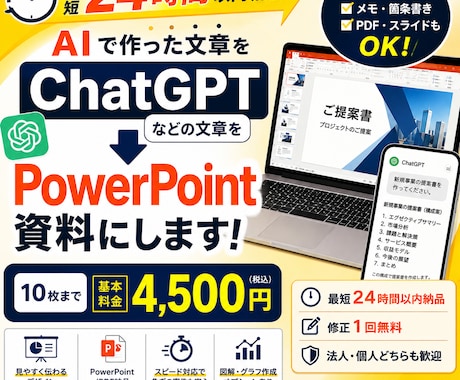 PowerPoint資料を24時間以内に作成します イメージ1